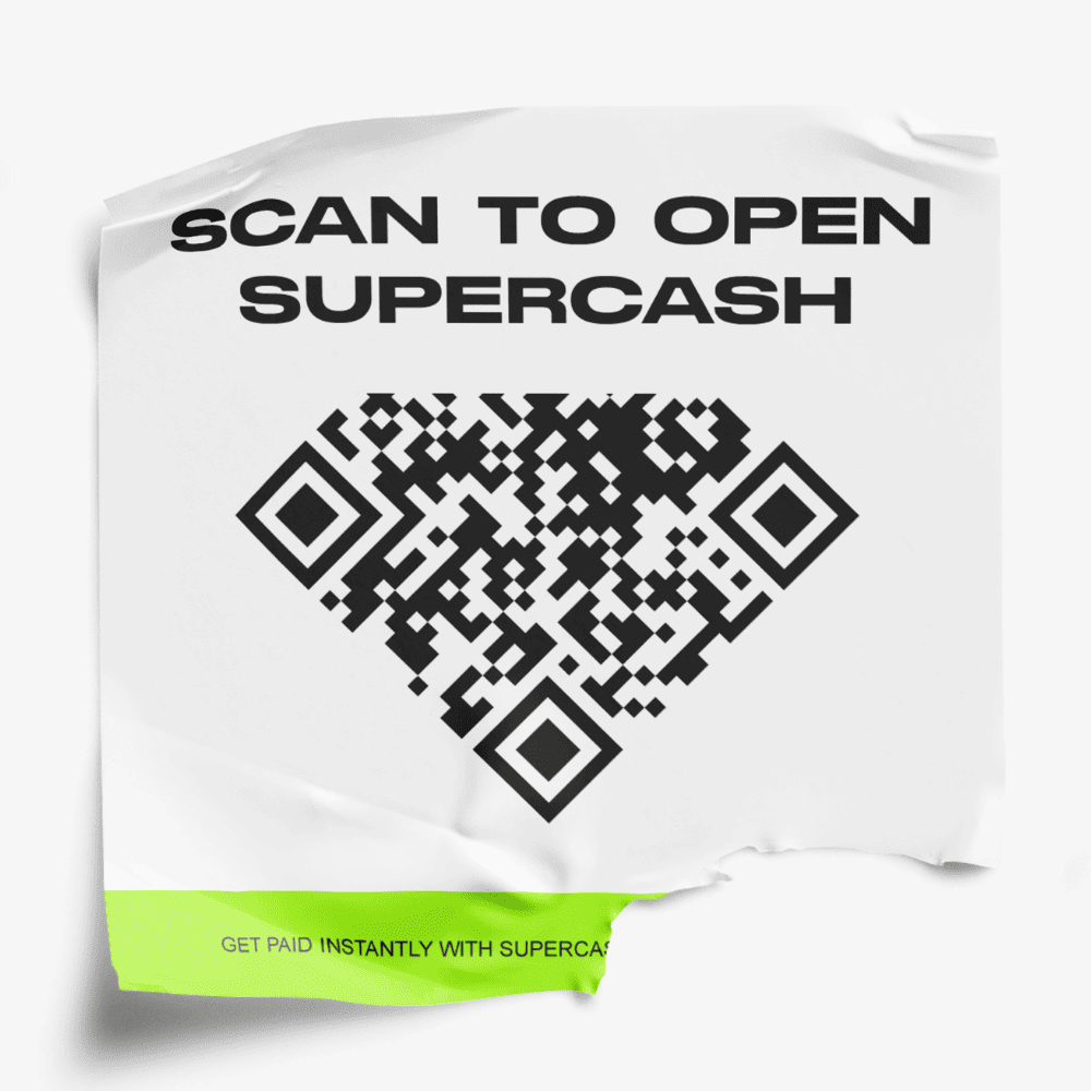 Scan to open Supercash QR code